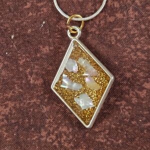 Gold and Silver Pendant Necklace